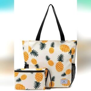 Large Capacity 🍍 Travel Waterproof Tote Bag And Pouch (2-in-1 design) NWT